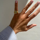 The Mini Pearl Signet Ring