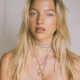 The Satin Silk Cord | Long  |  Dusty Blue