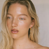 The Pearl Letter Penant Hoops