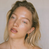 The Pearl Letter Penant Hoops