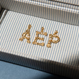 The Scarf Pearl Letter Pendant - Creme White