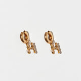 The Pearl Letter Penant Hoops