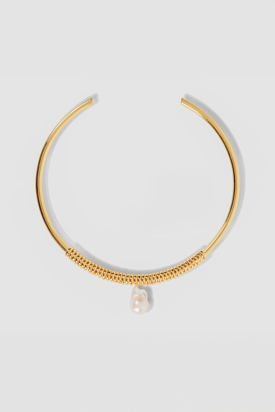 The Golden Choker with Detachable Baroque Pearl