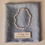 The Knotted Keshi Pearl Necklace with Magnetic Golden Closure