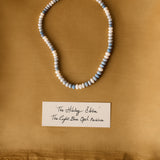 The Light Blue Opal Necklace with Golden Connector Clasp