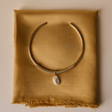 The Golden Choker with Detachable Baroque Pearl