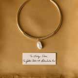 The Golden Choker with Detachable Baroque Pearl