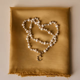 The Pearl Variation Beach Necklace - Long (optional Letter Pendant)