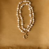 The Pearl Variation Beach Necklace - Long (optional Letter Pendant)