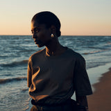 The Organic Hoop Pearl Earrings | Pair