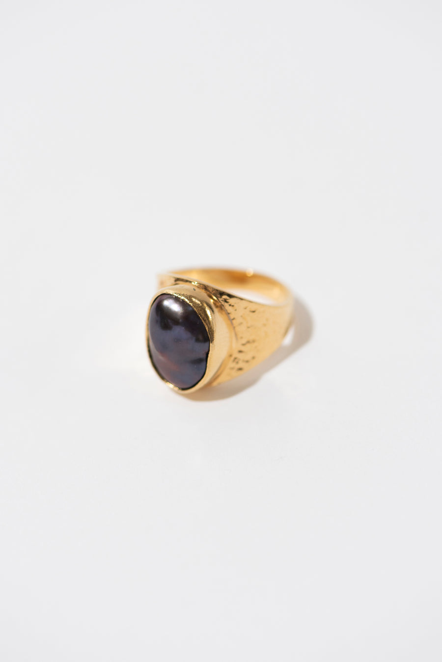 The Signet Black Pearl Ring